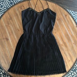 Victoria’s Secret Jeweled Pleated Laced Dress Black size S